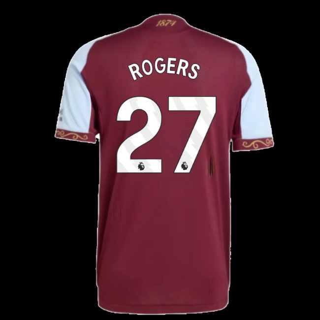 2025-2026 Aston Villa Authentic Home Shirt (Rogers 27)-SoccerKits Hub | Buy Soccer Jerseys Online
